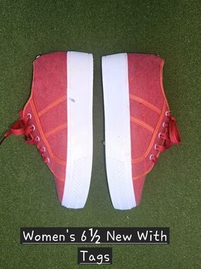 NWT Rock Candy 6½ Red on Red on Red Canvas Platform Sneakers ~ Casual Comfort